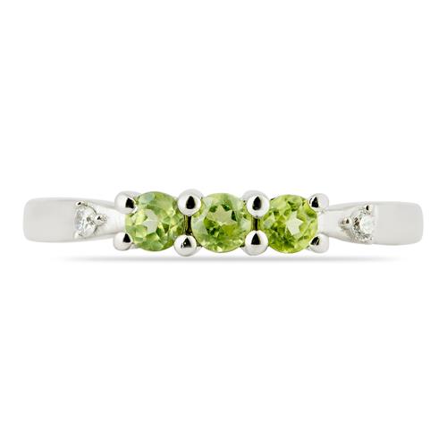 BUY REAL PERIDOT GEMSTONE RING IN 925 STERLING SILVER