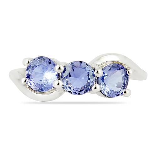 BUY 925 SILVER NATURAL TANZANITE MULTI STONE RING