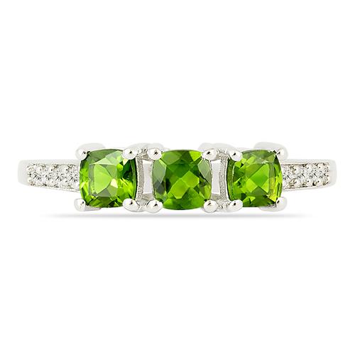 BUY 925 SILVER NATURAL CHROME DIOPSITE GEMSTONE RING