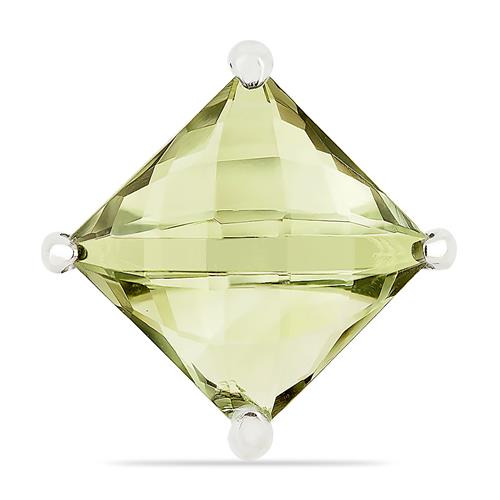 BUY REAL GREEN AMETHYST GEMSTONE BIG STONE RING IN 925 SILVER