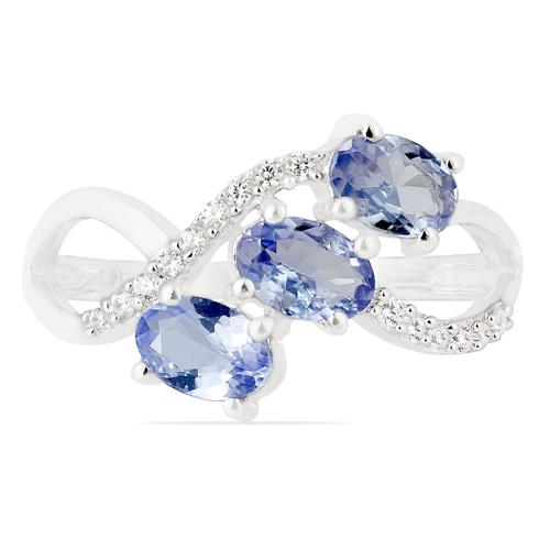 BUY 925 SILVER NATURAL TANZANITE GEMSTONE RING