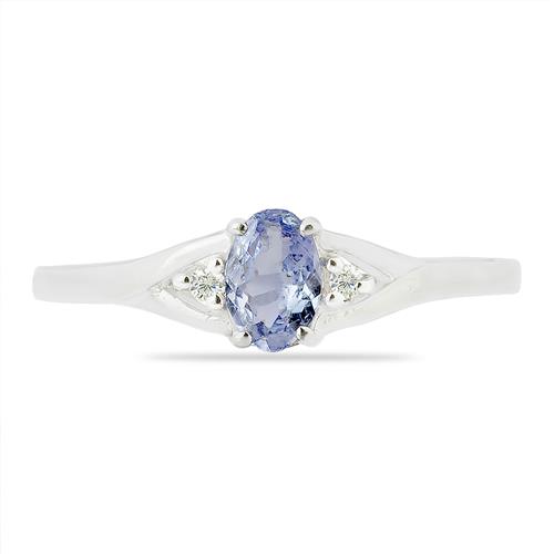 925 SILVER REAL TANZANITE GEMSTONE CLASSIC RING  