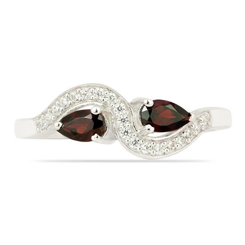 BUY REAL GARNET GEMSTONE RING IN 925 SILVER