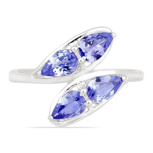 BUY GENUINE TANZANITE GEMSTONE RING IN 925 SILVER