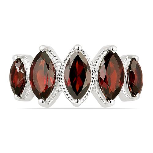 BUY 925 SILVER REAL GARNET GEMSTONE RING 