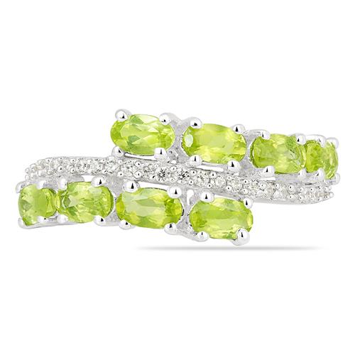 BUY 925 SILVER REAL PERIDOT GEMSTONE RING