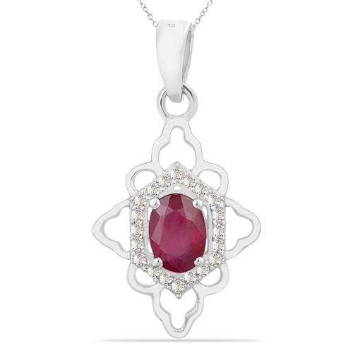 BUY STERLING SILVER NATURAL PINK TOPAZ GEMSTONE STYLISH HALO PENDANT