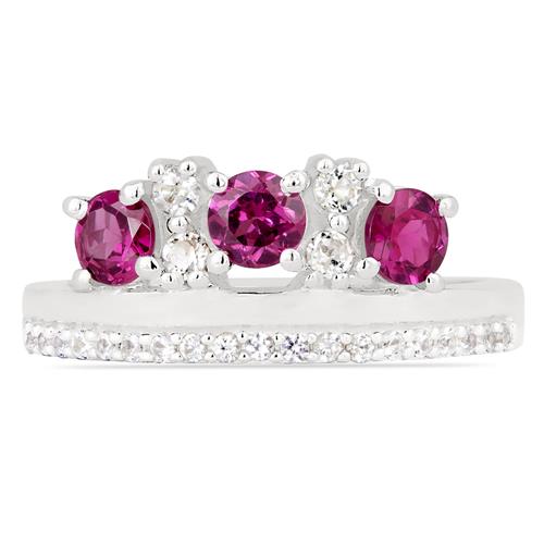 BUY 925 SILVER NATURAL PINK TOPAZ GEMSTONE RING