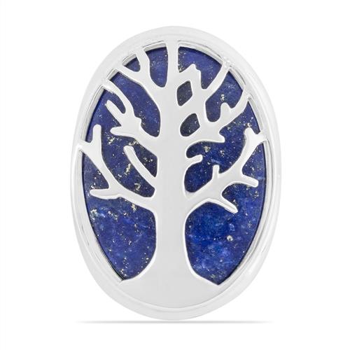 BUY REAL LAPIS LAZULI GEMSTONE TREE RING IN 925 SILVER