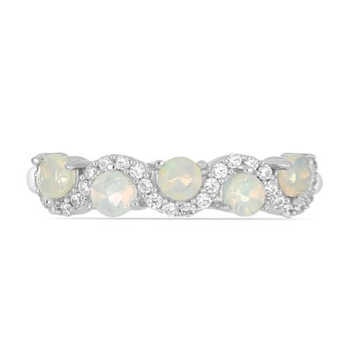 BUY STERLING SILVER NATURAL ETHIOPIAN OPAL MULTI STONE RING