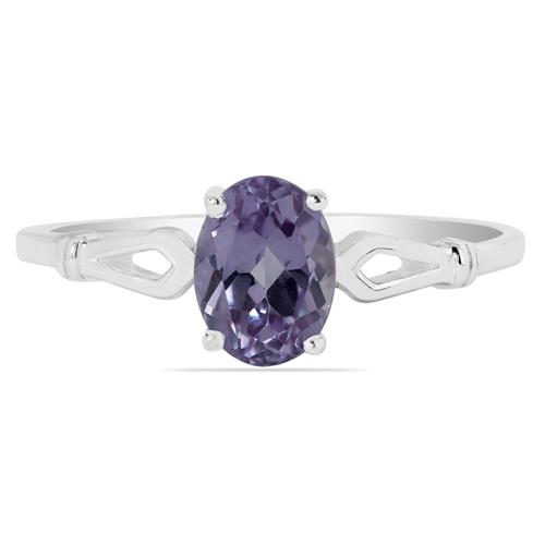 BUY 925 STERLING SILVER SYNTHETIC ALEXANDRITE SINGLE STONE RING