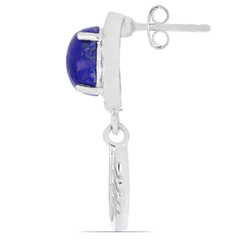 BUY 925 SILVER LAPIS LAZULI GEMSTONE STYLISH EARRINGS 