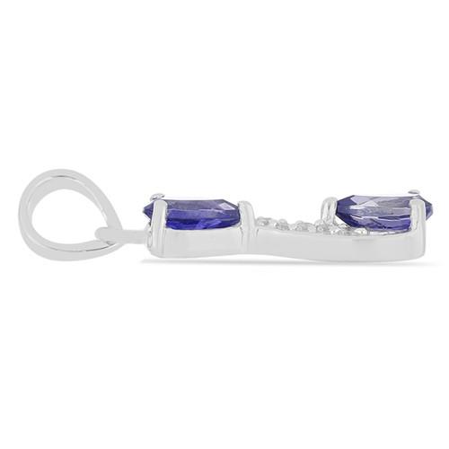 BUY STERLING SILVER NATURAL IOLITE GEMSTONE PENDANT