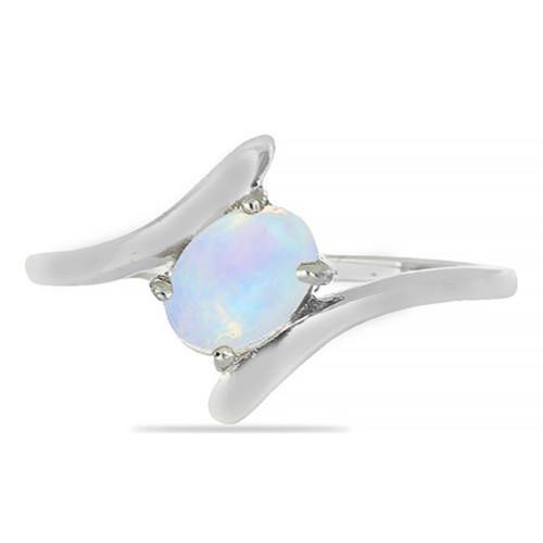 BUY STERLING SILVER NATURAL ETHIOPIAN OPAL GEMSTONE RING