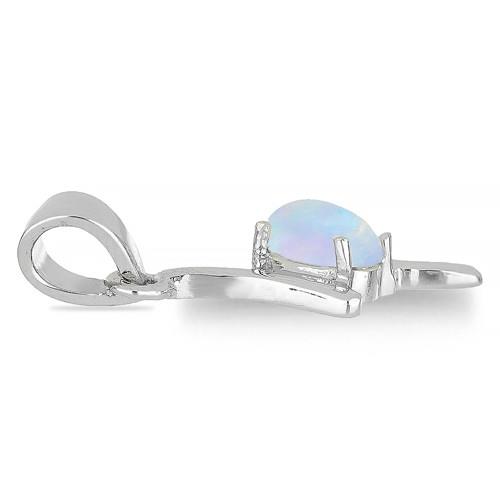 BUY NATURAL ETHIOPIAN  OPAL GEMSTONE PENDANT IN STERLING SILVER