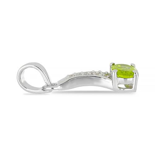 BUY 925 SILVER NATURAL PERIDOT GEMSTONE PENDANT