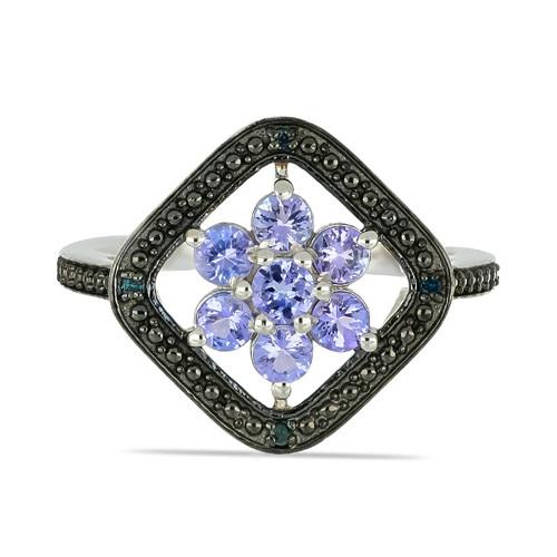 BUY 925 STERLING SILVER REAL TANZANITE GEMSTONE RING