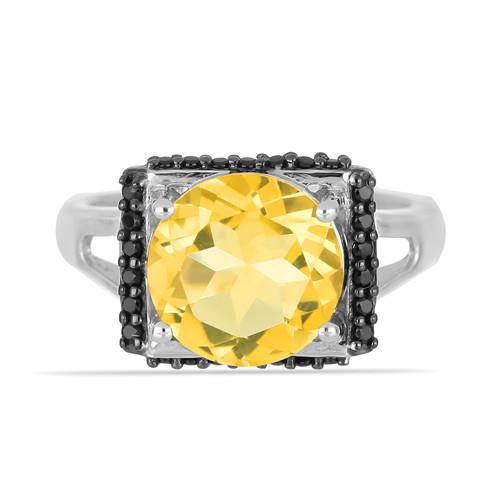 BUY BRAZILIAN CITRINE GEMSTONE BIG STONE RING IN STERLING  SILVER