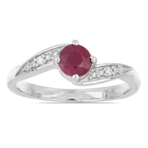 REAL GARNET GEMSTONE CLASSIC RING IN STERLING SILVER