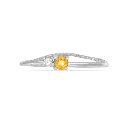 BUY 925 SILVER NATURAL YELLOW SAPPHIRE GEMSTONE CLASSIC RING