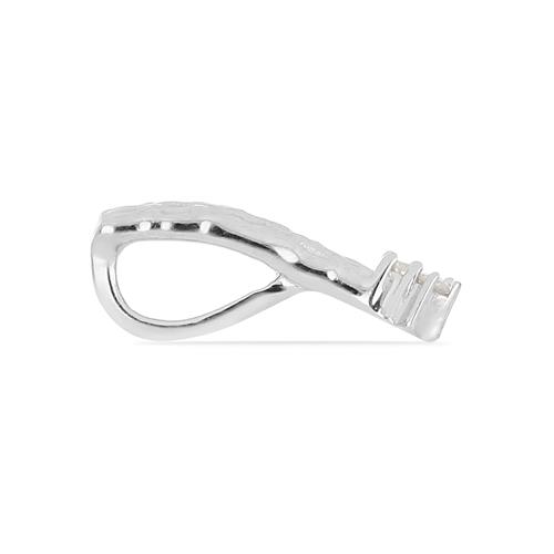 WHITE DIAMOND DOUBLE CUT GEMSTONE PENDANT IN 925 SILVER