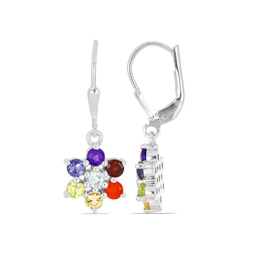 BUY 925 SILVER NATURAL CHAKRA STONES EARRINGS