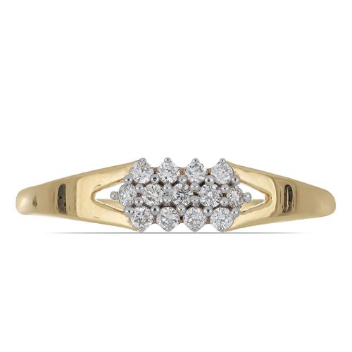 BUY 14K GOLD NATURAL DIAMOND DOUBLE CUT STYLISH RING 