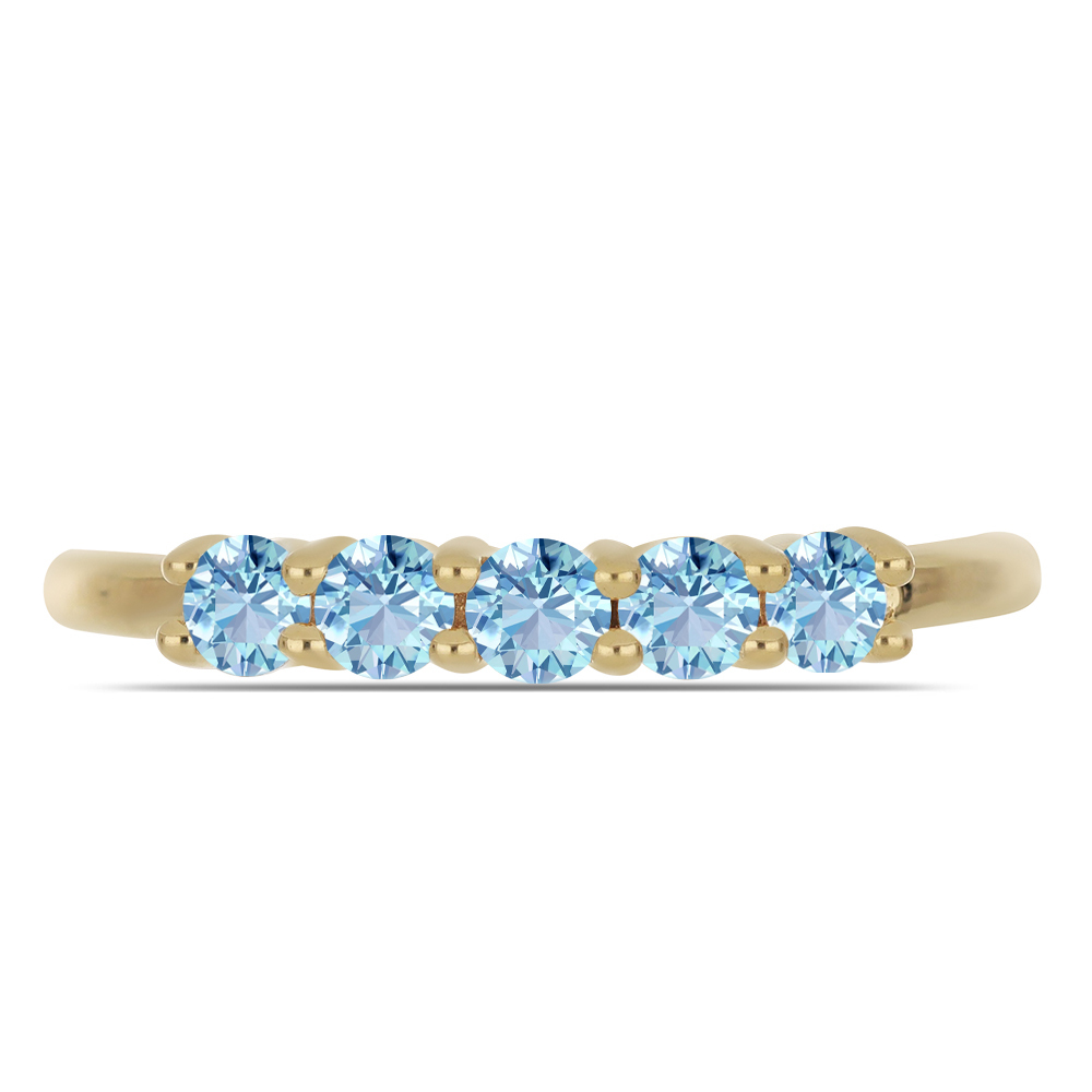 BUY 14K GOLD NATURAL AQUAMARINE GEMSTONE RING