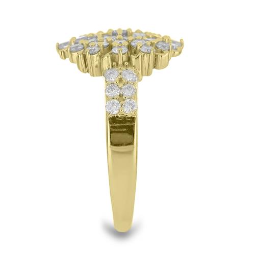 BUY 14K GOLD NATURAL DIAMOND DOUBLE CUT GEMSTONE STYLISH RING 