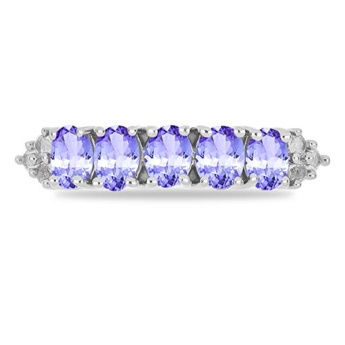 BUY  NATURAL TANZANITE GEMSTONE RING IN 925 SILVER 