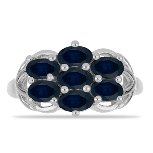 BUY 925 SILVER REAL BLUE SAPPHIRE GEMSTONE RING 