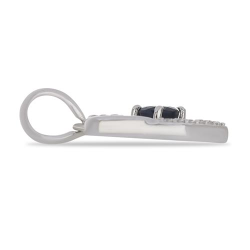 BUY STERLING SILVER NATURAL BLUE SAPPHIRE GEMSTONE PENDANTS