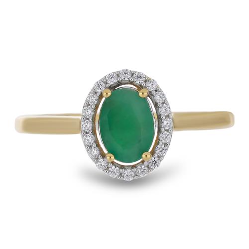 BUY 925 SILVER EMERALD TRANSPARENT GEMSTONE RING