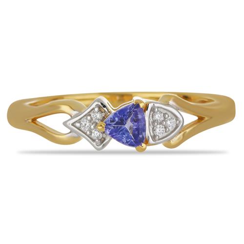 BUY RING WITH NATURAL TANZANITE GEMSTONE IN 925 SILVER