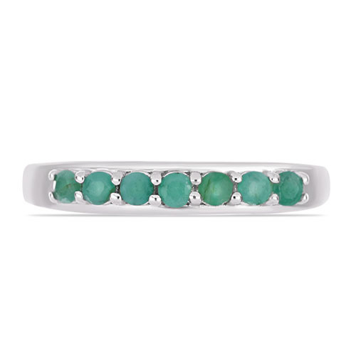 BUY NATURAL EMERALD GEMSTONE RING IN STERLING 925 SILVER