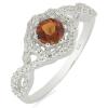 BUY NATURAL MADEIRA CITRINE GEMSTONE HALO RING IN 925 SILVER