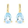 BUY STERLING SILVER GOLD PLATED NATURAL SKY BLUE TOPAZ GEMSTONE EARRINGS