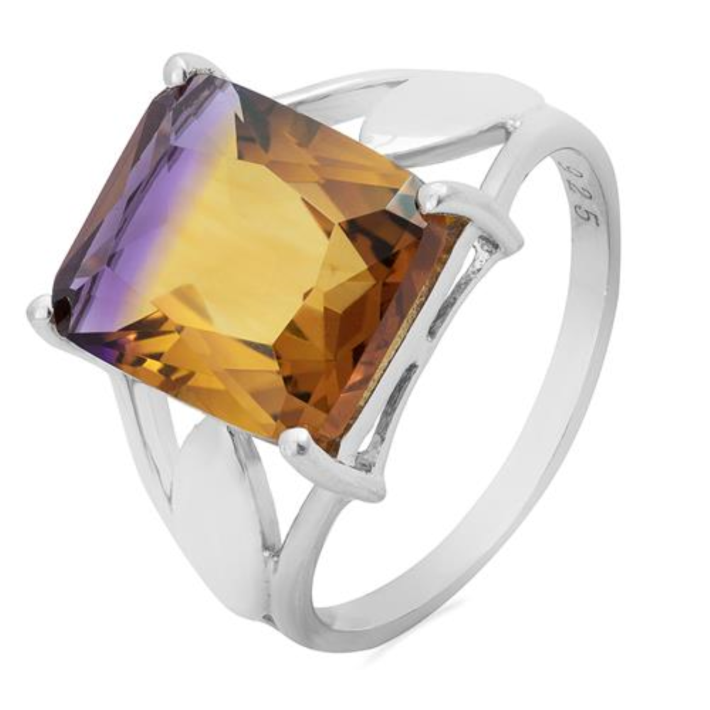 BUY STERLING SILVER AMITRINE GEMSTONE RING