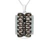 BUY NATURAL SMOKY GEMSTONE CLUSTER PENDANT IN STERLING SILVER