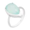 BUY 925 SILVER NATURAL GREEN CHALCEDONY GEMSTONE BIG STONE RING
