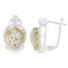 BUY NATURAL LEMON TOPAZ GEMSTONE CLASSIC EARRINGS IN STERLING SILVER