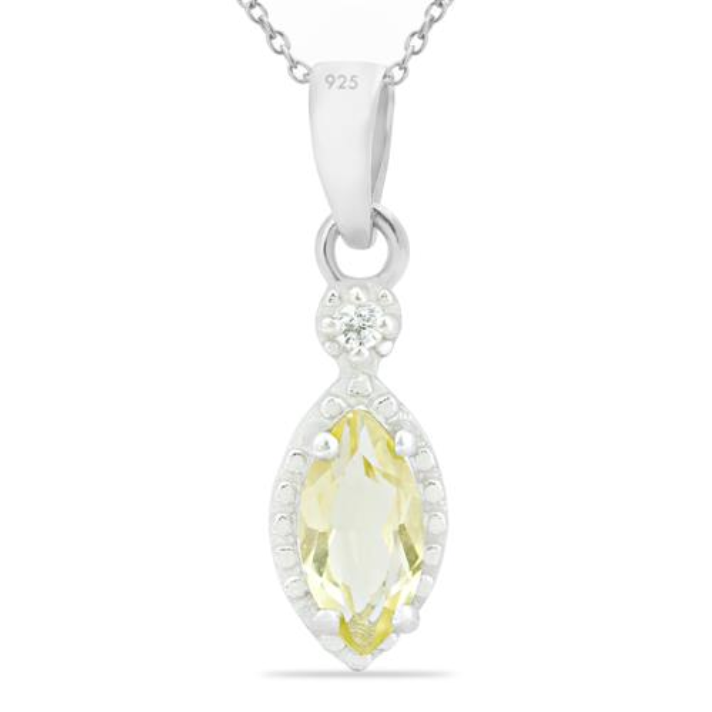 BUY 925 STERLING STERLING NATURAL LEMON TOPAZ STONE PENDANT