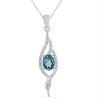 BUY 925 SILVER NATURAL LONDON BLUE TOPAZ SINGLE STONE PENDANT