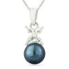 BUY REAL BLACK PEARL GEMSTONE  PENDANT IN 925 SILVER