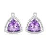 BUY 925 SILVER  BRAZILIAN AMETHYST GEMSTONE CLASSIC EARRINGS