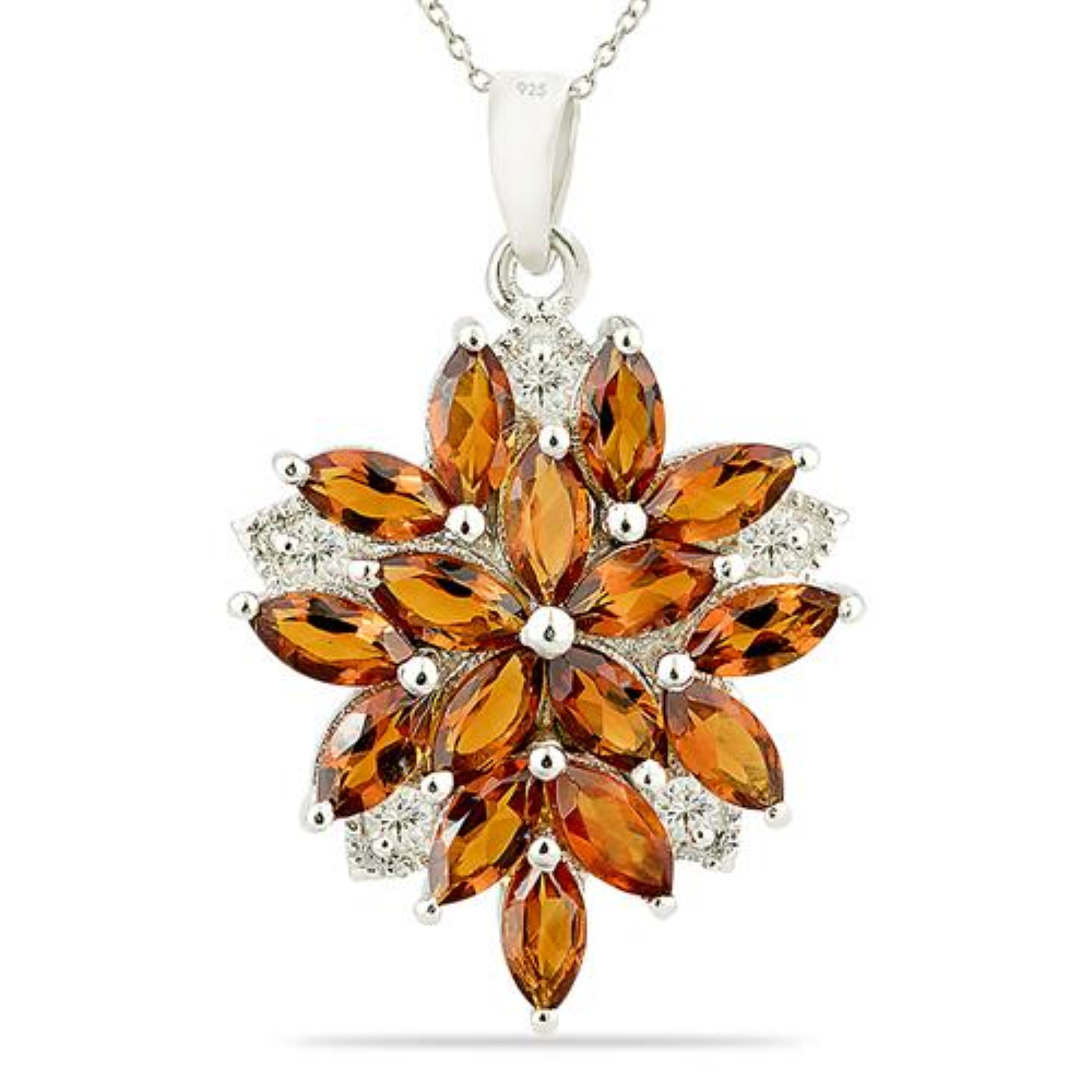 BUY 925 SILVER STYLISH MADEIRA CITRINE STONE PENDANT