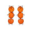 BUY STARLING SILVER NATURAL ORANGE ETHIOPIAN OPAL GEMSTONE EARRINGS
