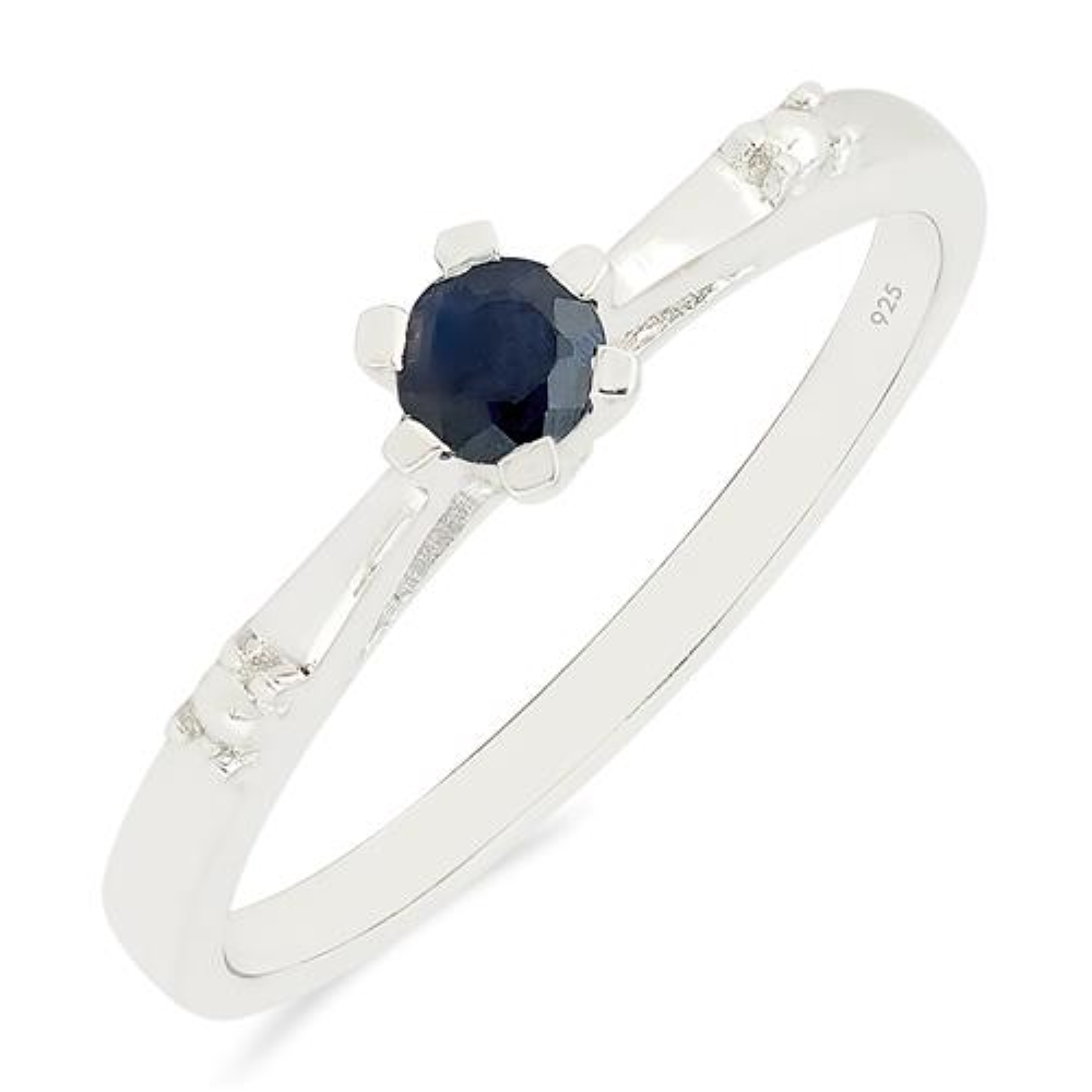 BUY 925 STERLING SILVER PRECIOUS BLUE SAPPHIRE GEMSTONE RING 