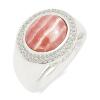 BUY NATURAL RHODOCHROSITE GEMSTONE BIG STONE RING IN STERLING SILVER