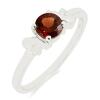  BUY 925 STERLING SILVER NATURAL GARNET SINGLE STONE RING 